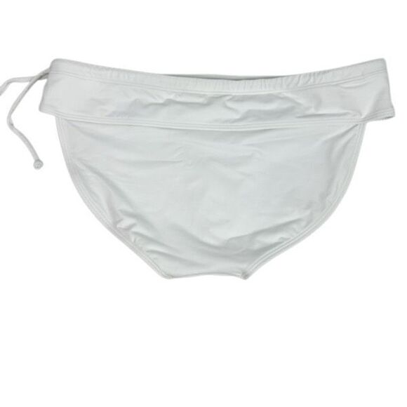Athleta Side Tie Bikini Bottom Large Wide Band 210817 White - Picture 3 of 7